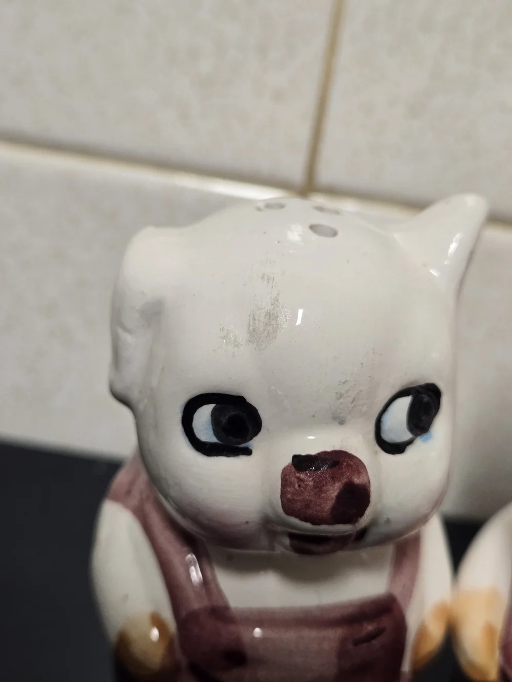1986 McCrory Ceramic Piglets in Overalls
